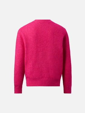 Girocollo Lyle fucsia in alpaca stretch