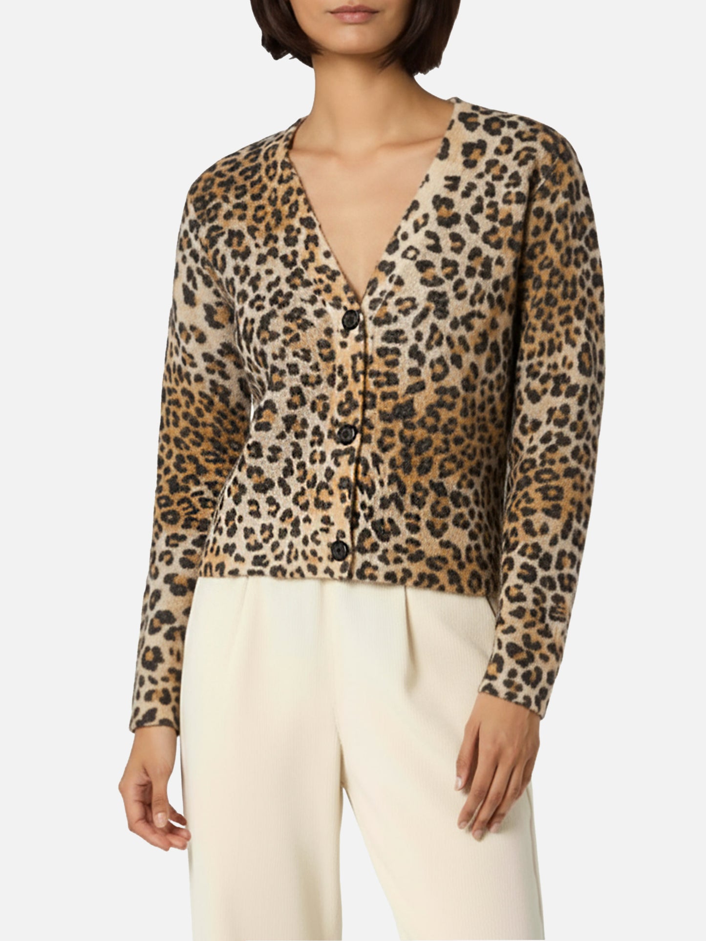 Cardigan da donna Lyza leopardo sabbia