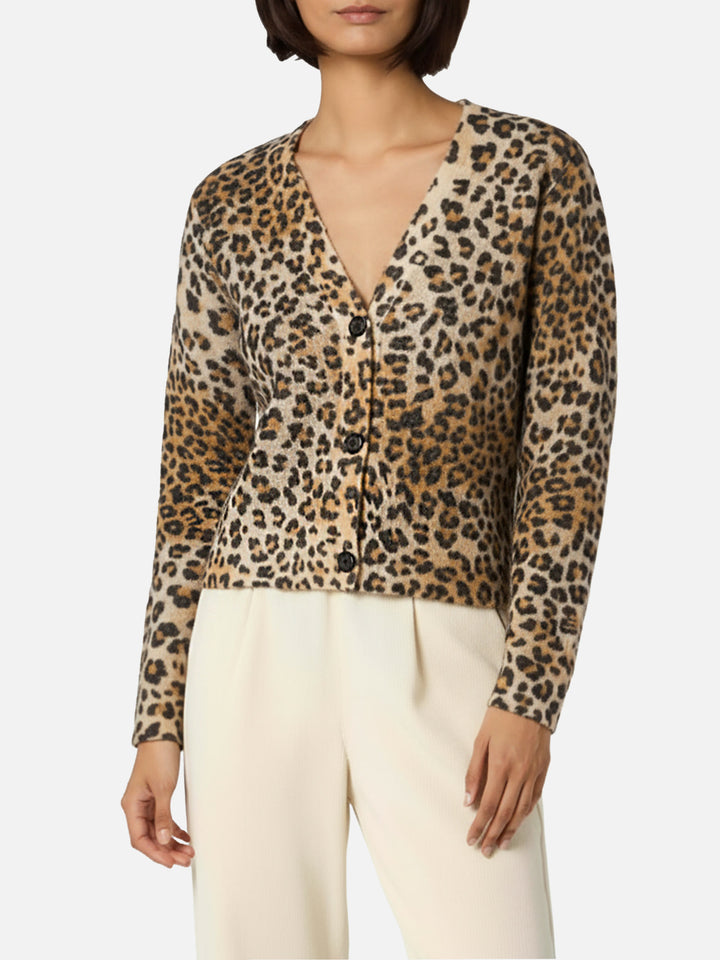 Damen-Cardigan Lyza mit Animalier-Print
