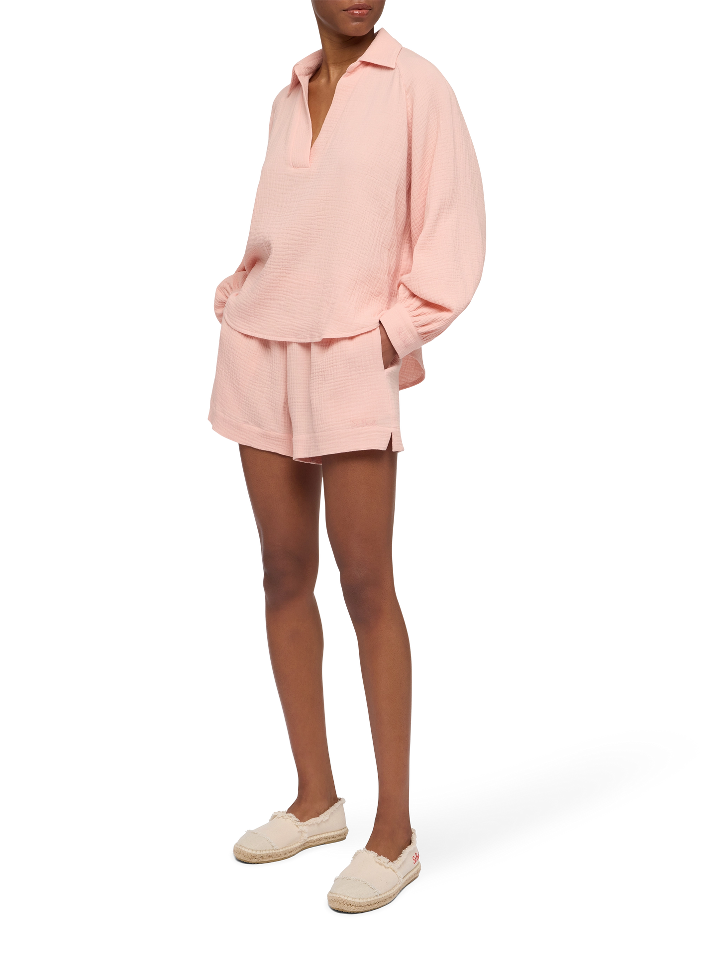 Maira pink muslin blouse - MC2 Saint Barth