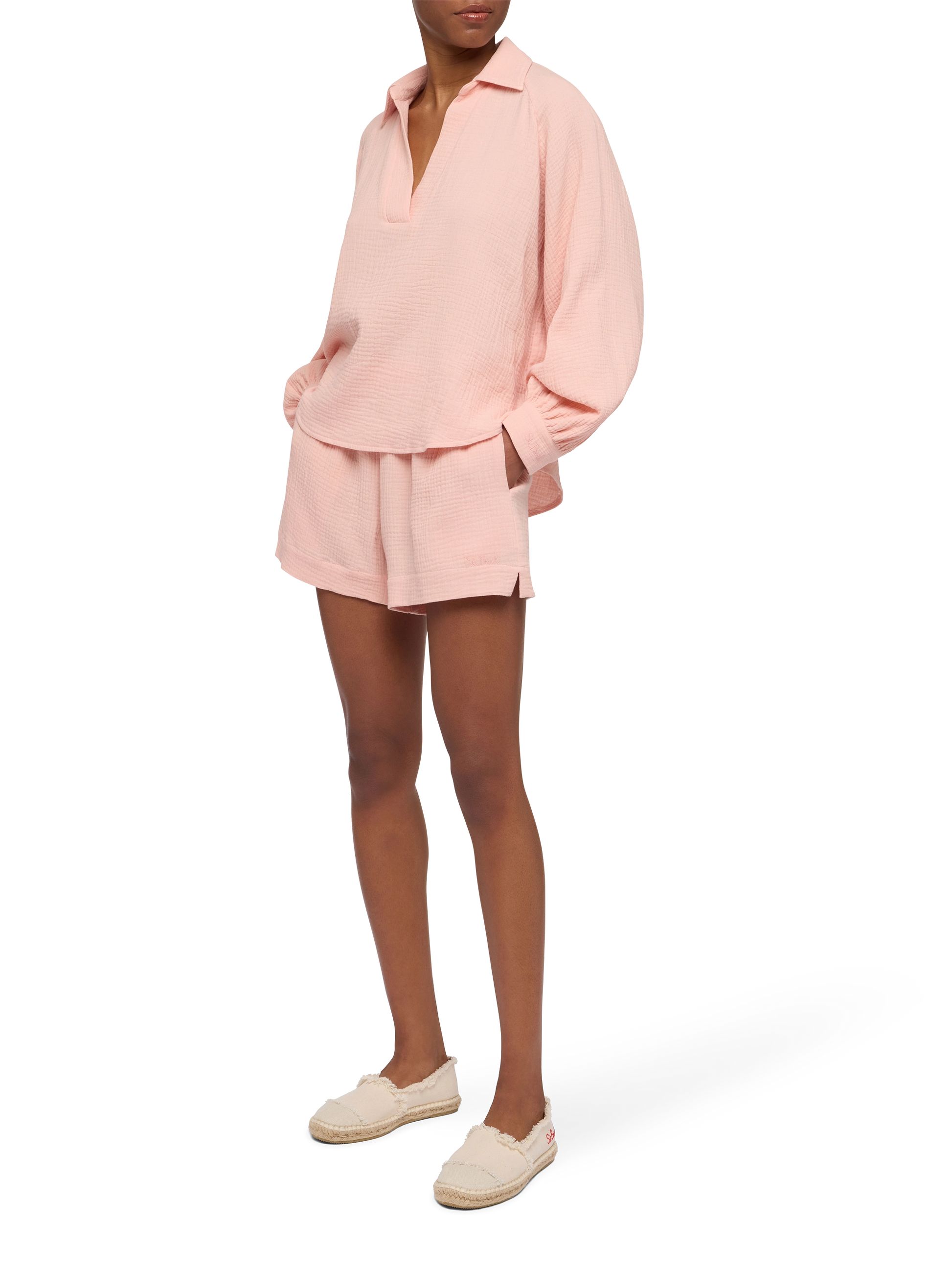 Maira pink muslin blouse - MC2 Saint Barth