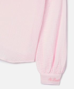 Camicia Maira Jr in mussola di cotone rosa