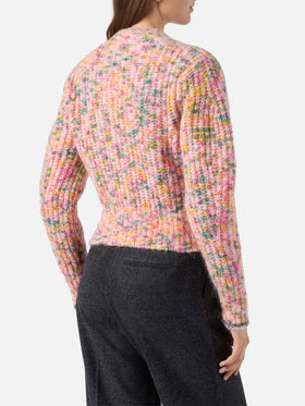 Mabelle – mehrfarbige Strickjacke aus Mouliné-Garn