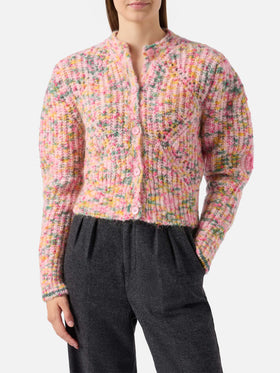 Mabelle – mehrfarbige Strickjacke aus Mouliné-Garn