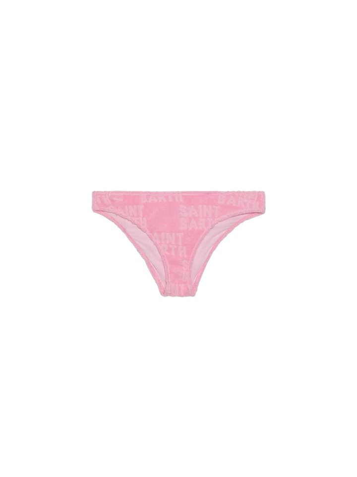 Girl pink terry swim briefs - MC2 Saint Barth