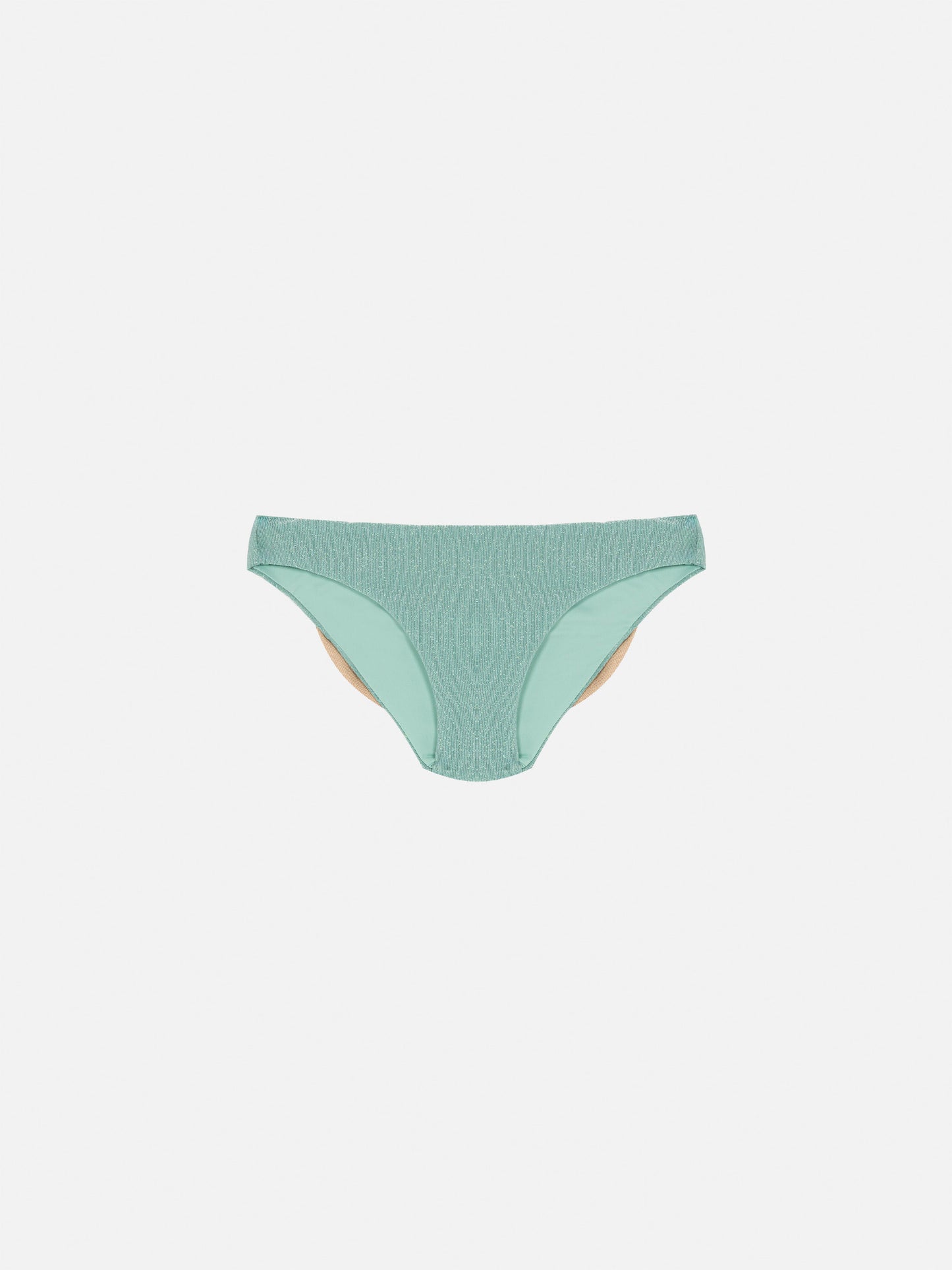 Madame water green lurex swim briefs with bow - MC2 Saint Barth