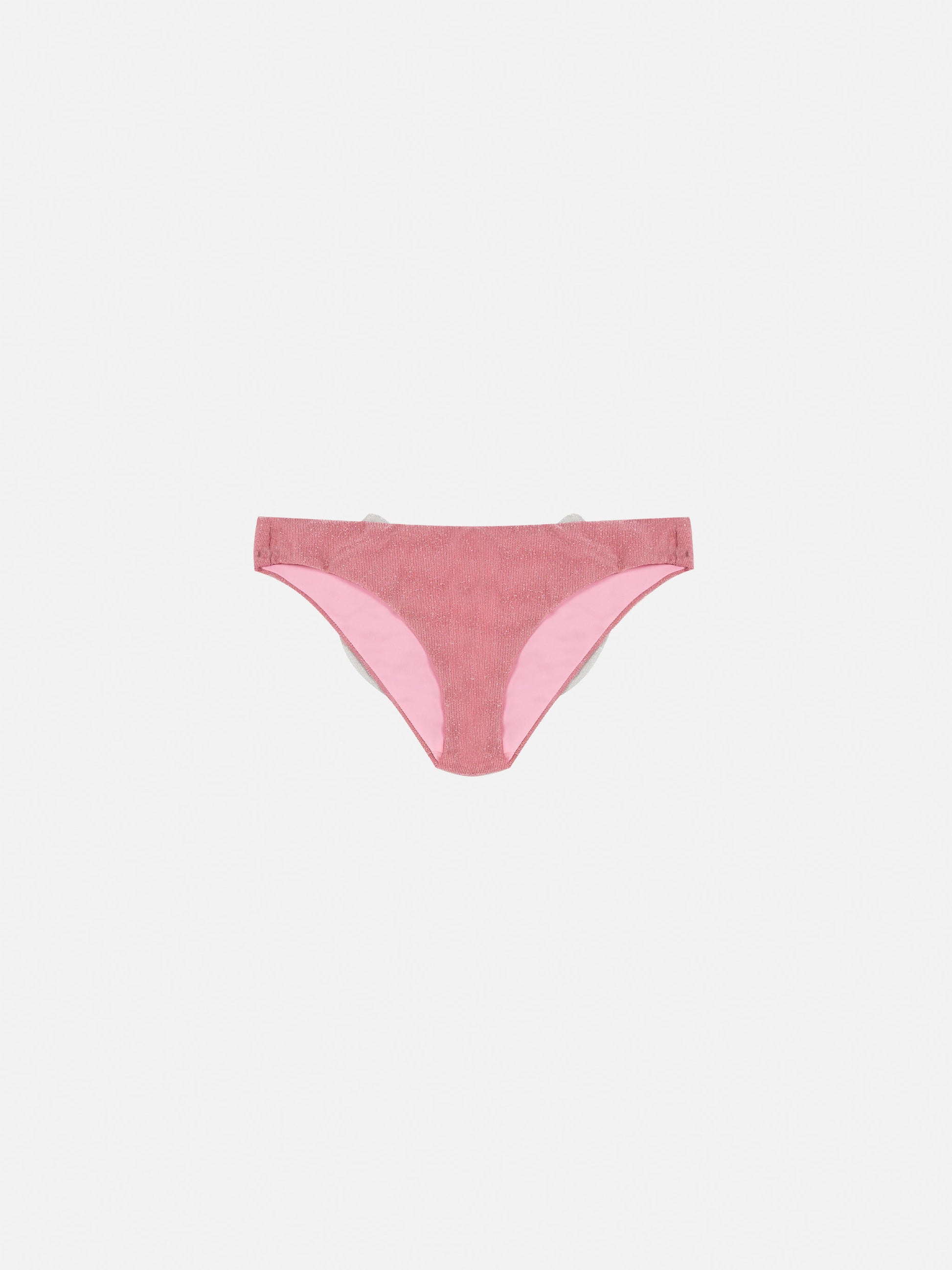 Madame pink lurex swim briefs with bow - MC2 Saint Barth