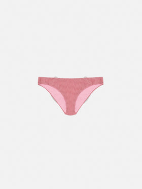 Madame pink lurex swim briefs with bow - MC2 Saint Barth