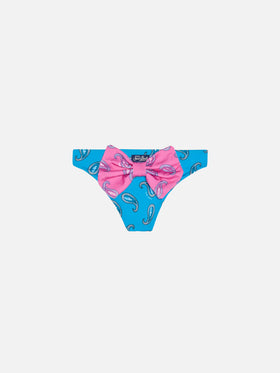 Girl swim briefs with paisley print - MC2 Saint Barth