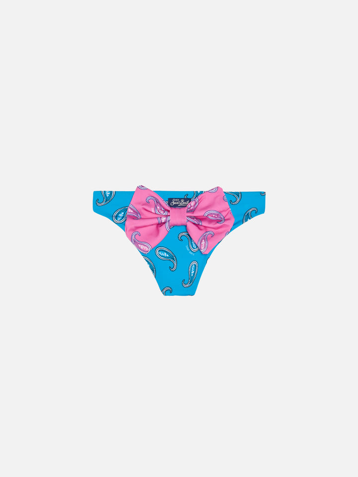 Girl swim briefs with paisley print - MC2 Saint Barth