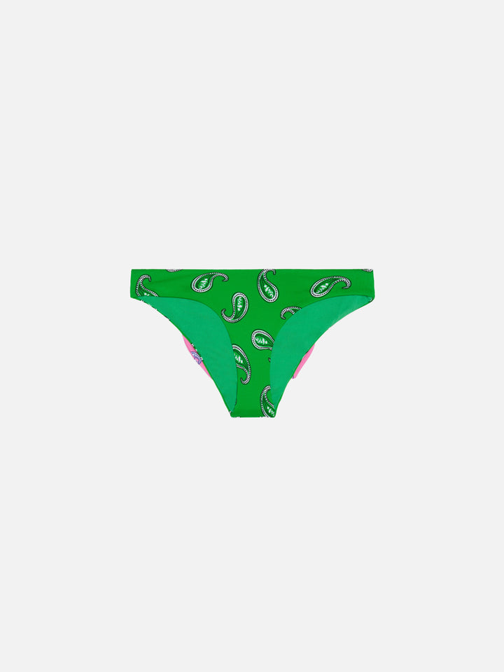 Girl swim briefs with paisley print - MC2 Saint Barth