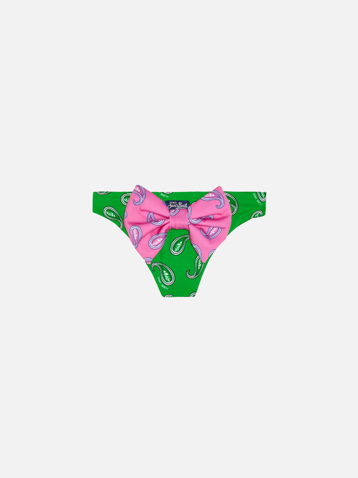 Girl swim briefs with paisley print - MC2 Saint Barth