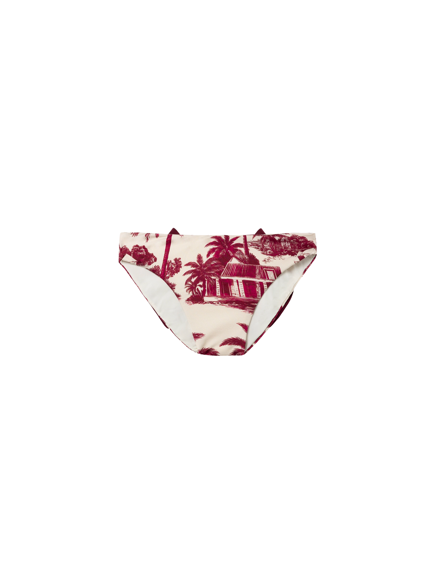 Madame swim briefs with bow and toile de jouy print | AI CO-CREATED DESIGN BY RICKDICK - POWERED BY RED-EYE - MC2 Saint Barth
