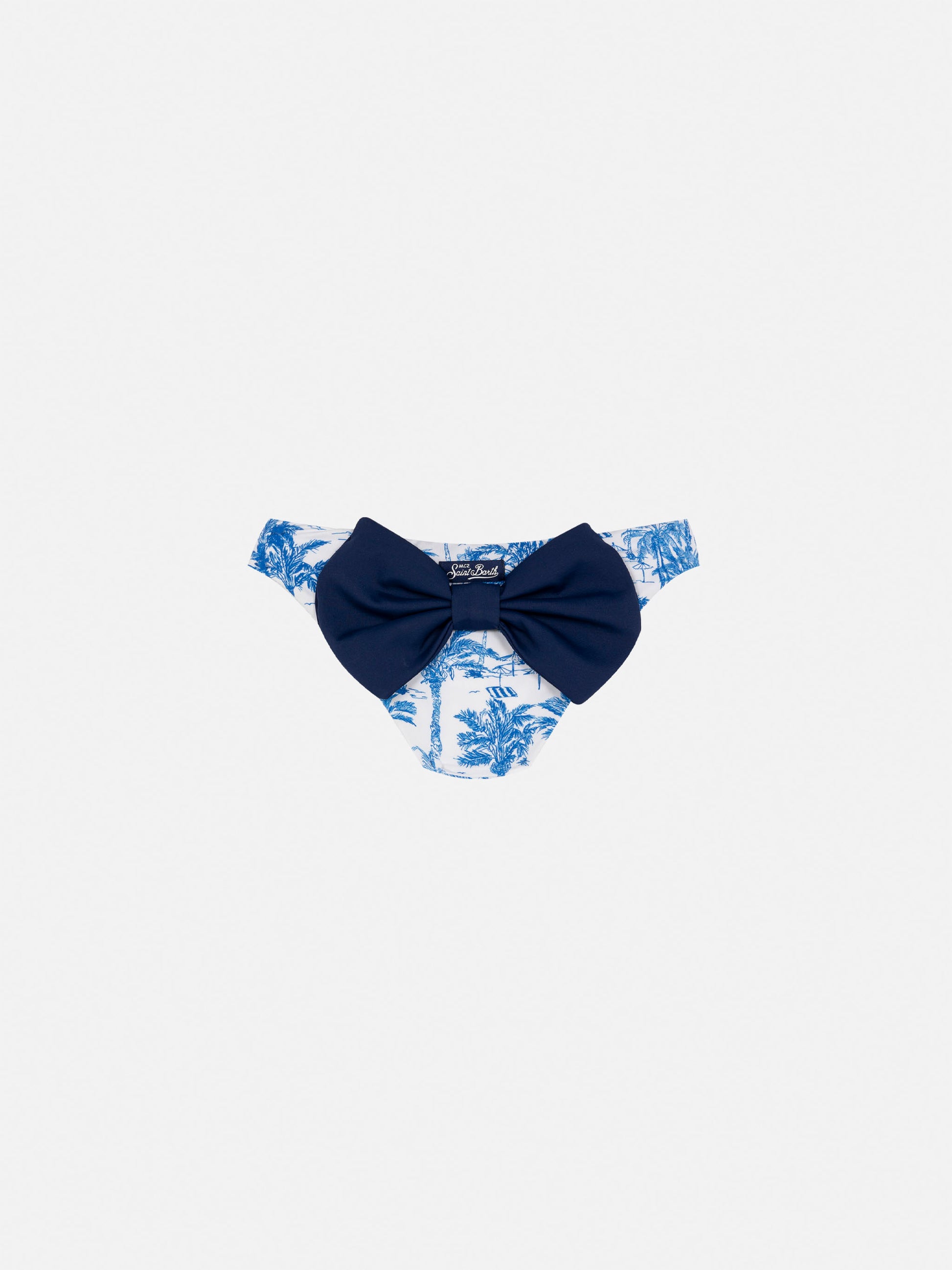 Madame swim briefs with bow and toile de jouy print - MC2 Saint Barth