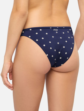 Maia High-Waist-Badeslip mit Polka Dots-Print
