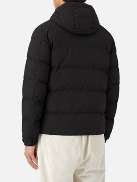 Doudoune à capuche rembourrée Maier en tissu technique coloris noir uni 
