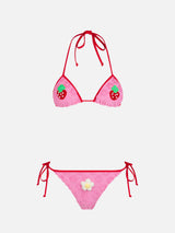 Bikini triangolo donna in spugna goffrata Maleah con toppe | BEEPY BELLA SPECIAL EDITION