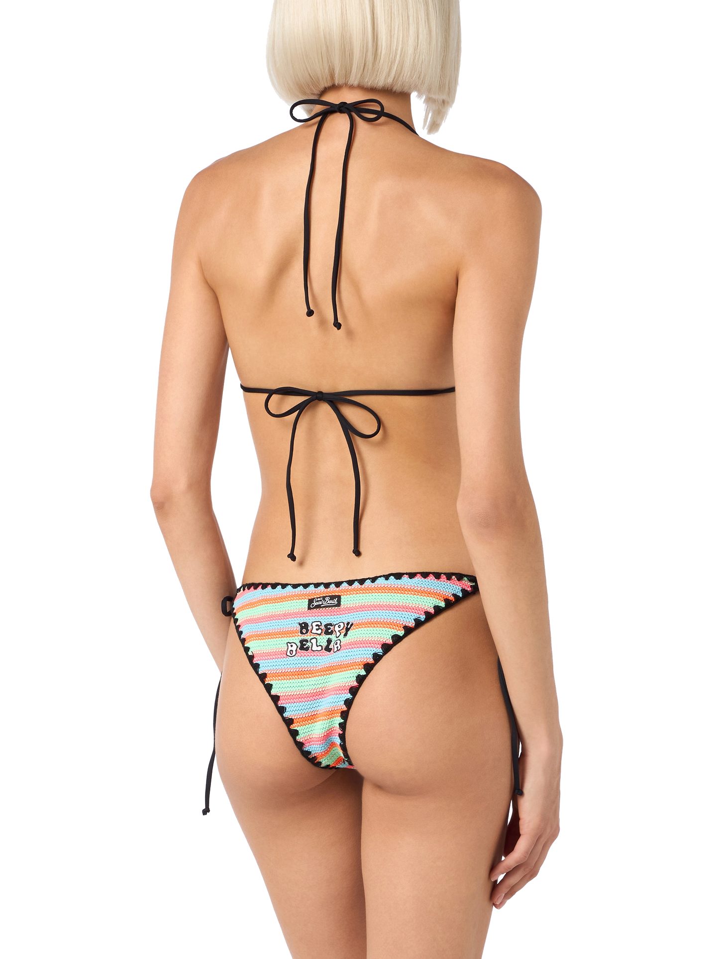 Women crochet triangle bikini Maleah with pacthes | BEEPY BELLA SPECIAL EDITION