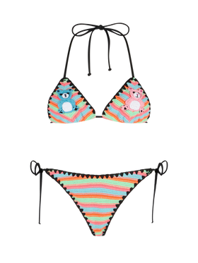 Women crochet triangle bikini Maleah with pacthes | BEEPY BELLA SPECIAL EDITION