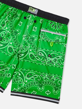 Bañador largo para niño con estampado bandana 