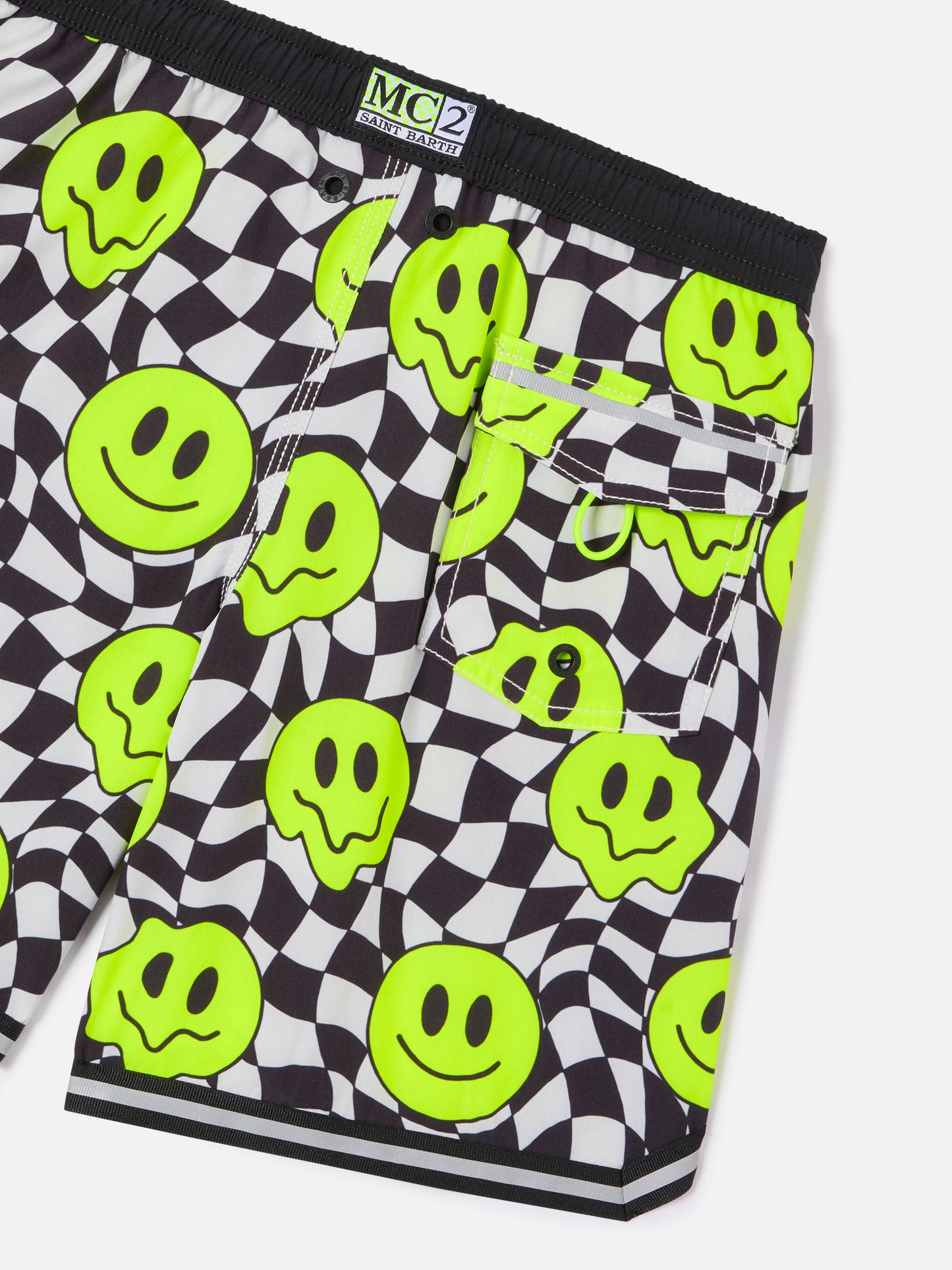 Short de bain long pour garçon avec motif smile groovy 