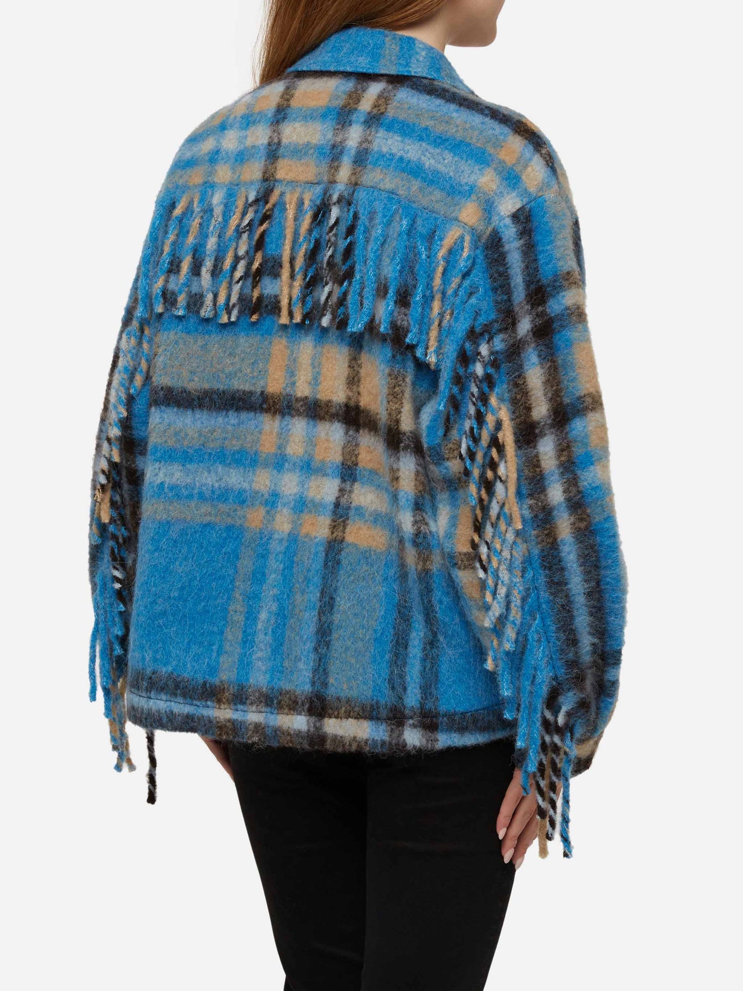 Woman overshirt jacket with fringes - MC2 Saint Barth