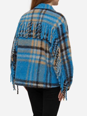 Woman overshirt jacket with fringes - MC2 Saint Barth