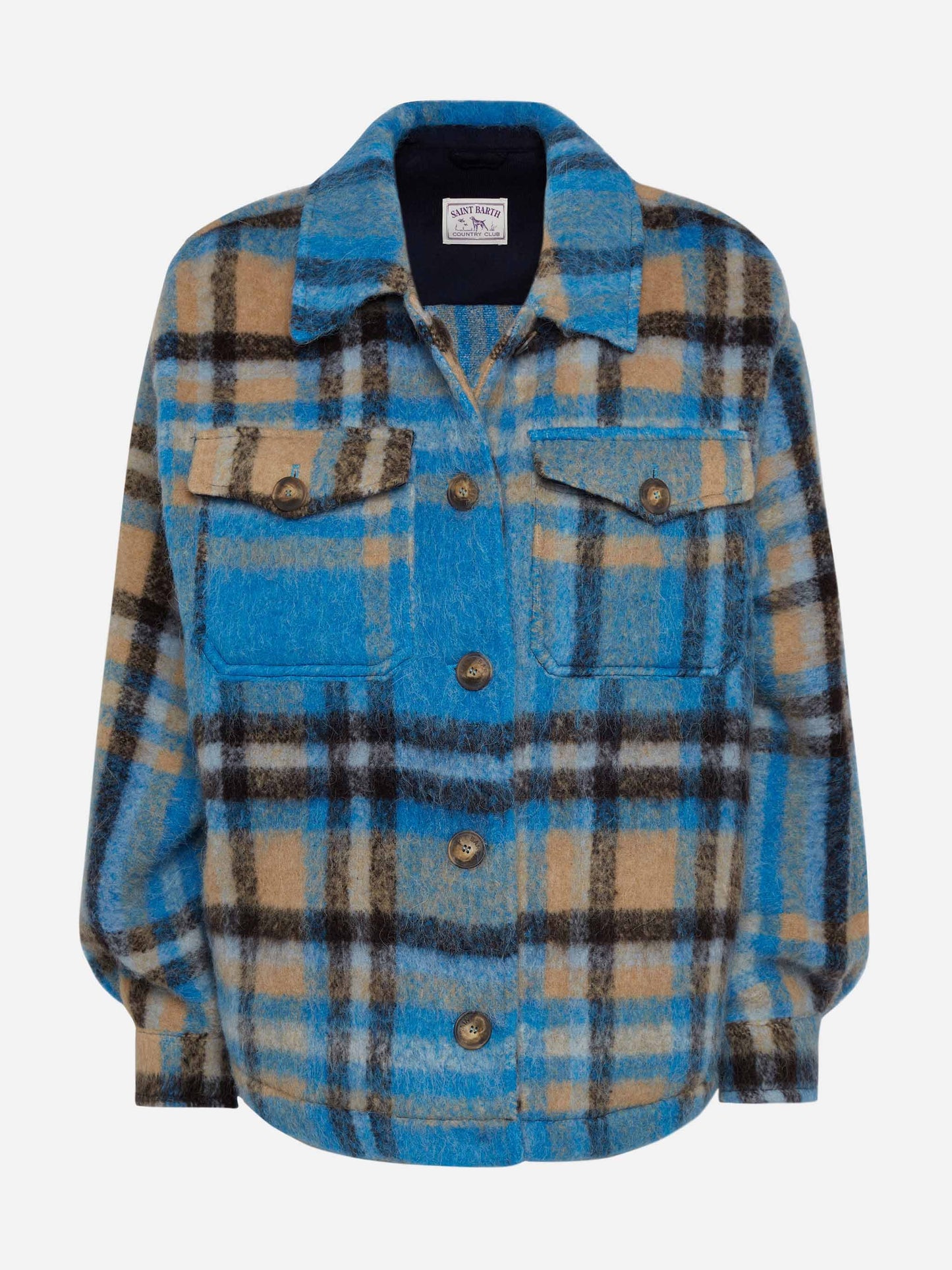 Woman overshirt jacket with fringes - MC2 Saint Barth