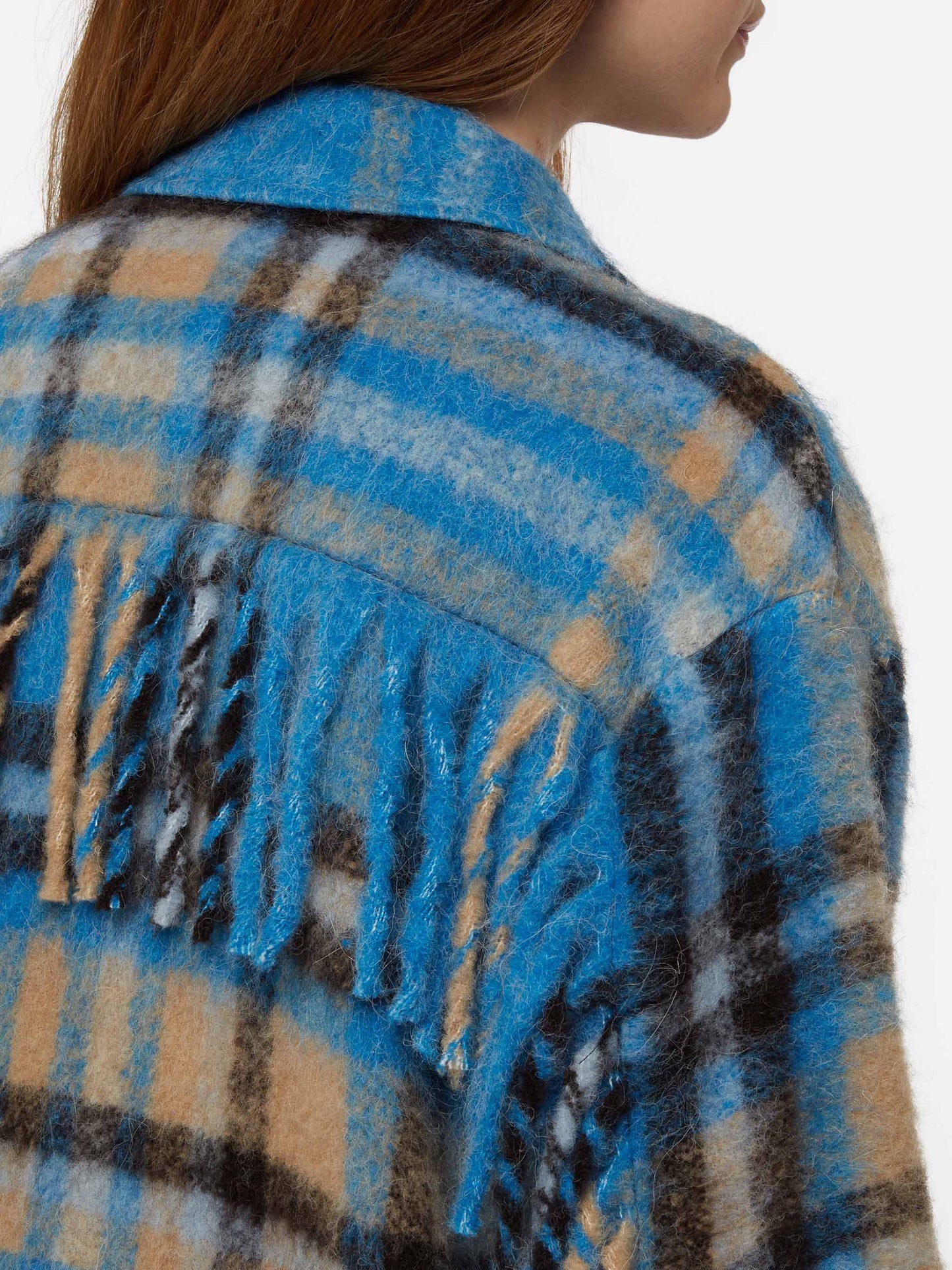 Woman overshirt jacket with fringes - MC2 Saint Barth