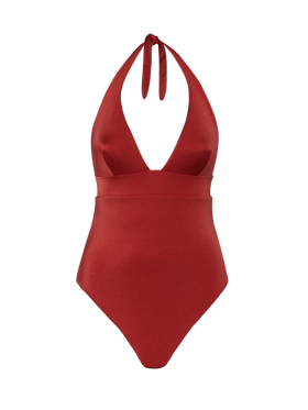 Marylin shimmer red one-piece swimsuit - MC2 Saint Barth