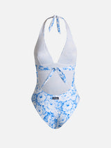 Einteiliger Marylin-Badeanzug für Damen mit Blumenmuster