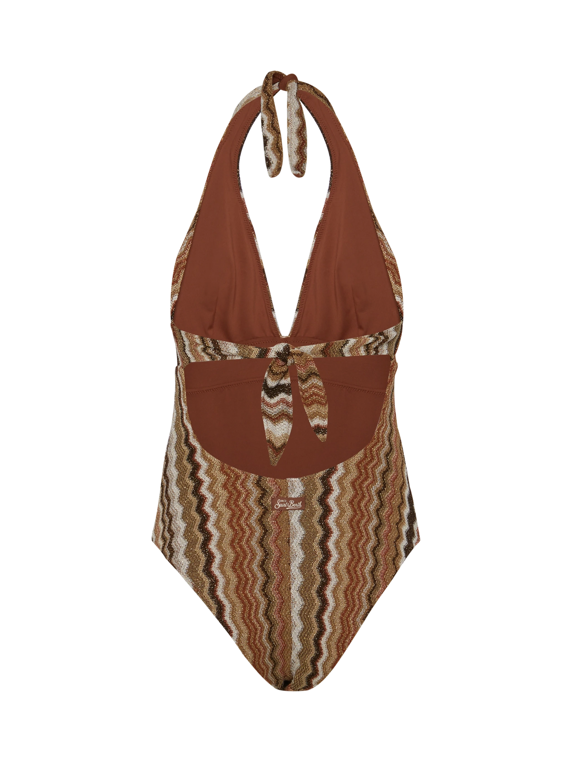 Marylin raschel chevron one-piece swimsuit - MC2 Saint Barth