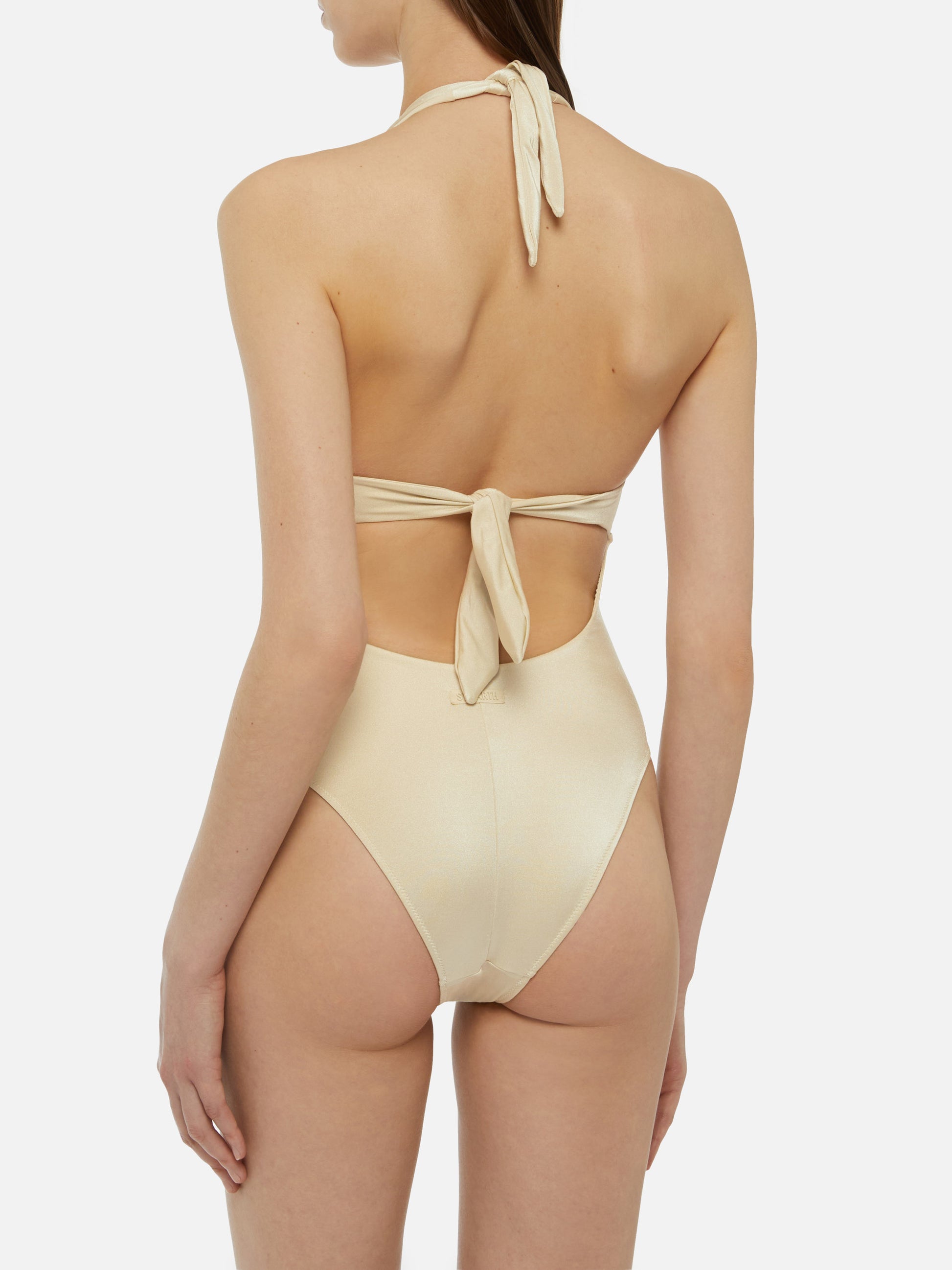Marylin shimmer gold one-piece swimsuit - MC2 Saint Barth