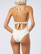 Woman cream one-piece Marylin swimsuit