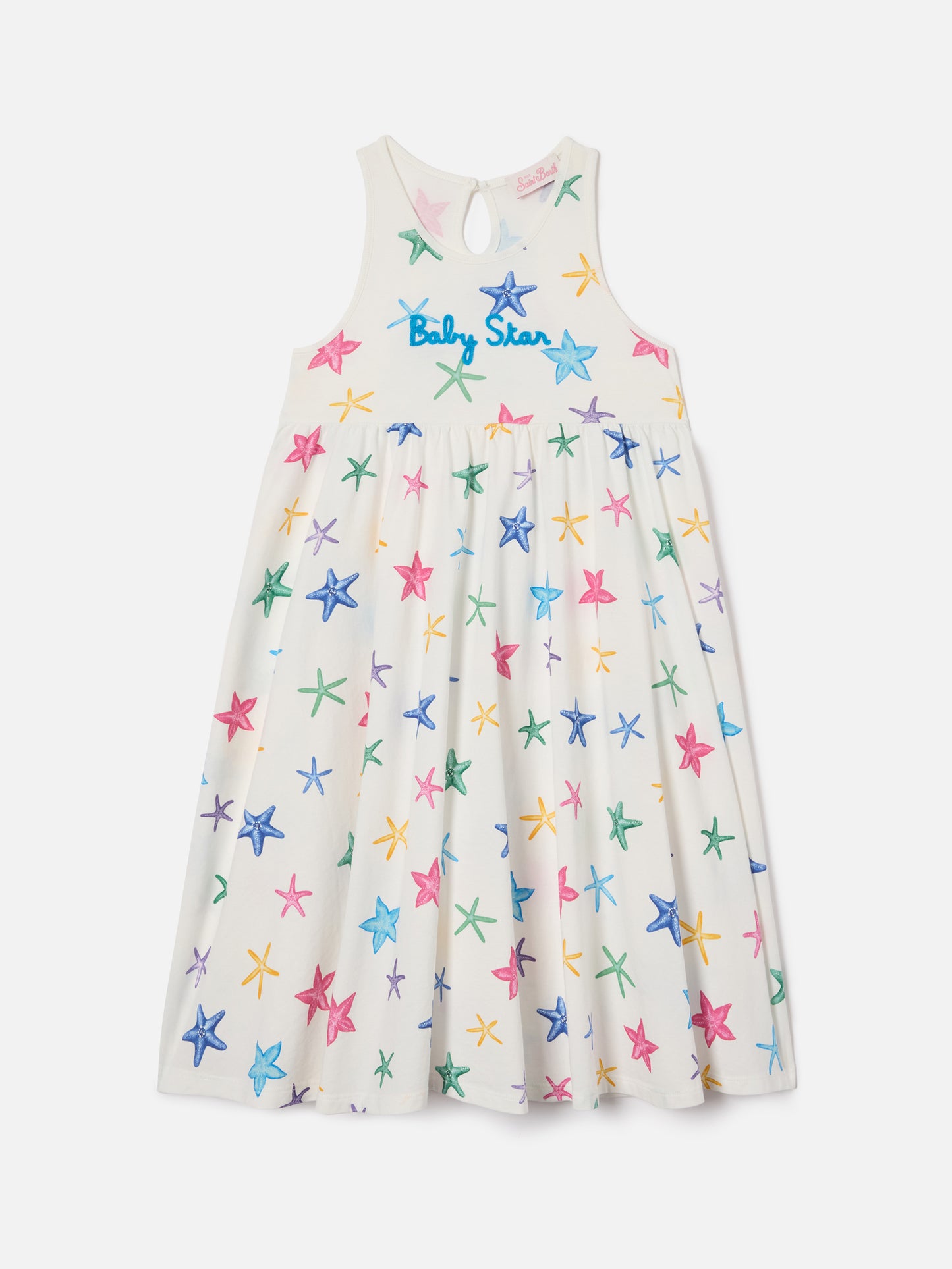Abito Masha in cotone organico con stampa stelle marine all over