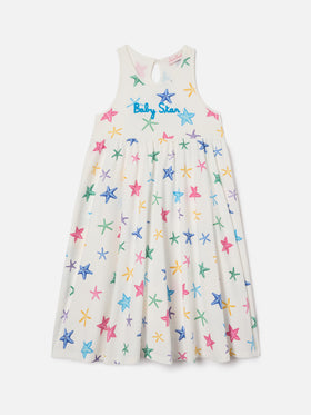 Abito Masha in cotone organico con stampa stelle marine all over
