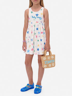 Abito Masha in cotone organico con stampa stelle marine all over