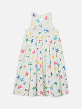 Abito Masha in cotone organico con stampa stelle marine all over