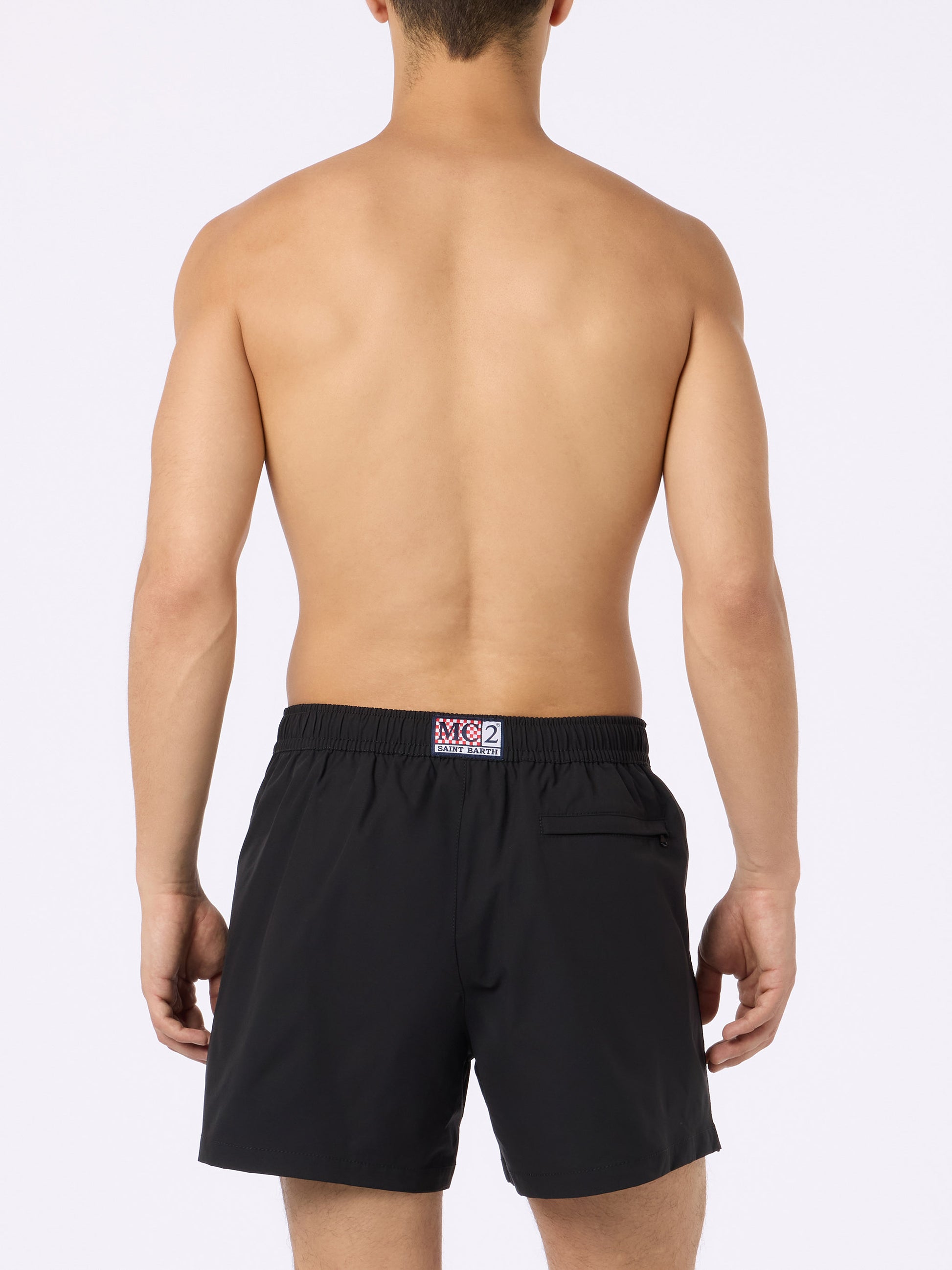 Man short-length black swim shorts Master - MC2 Saint Barth