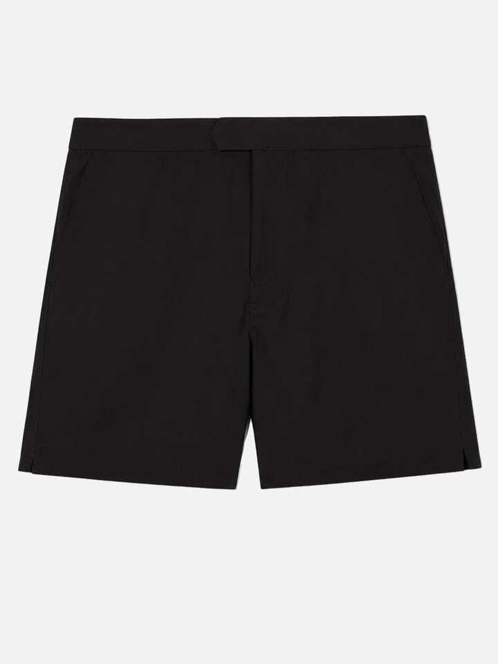 Herren kurze schwarze Badeshorts Master