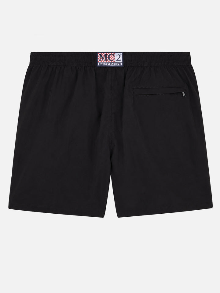 Herren kurze schwarze Badeshorts Master