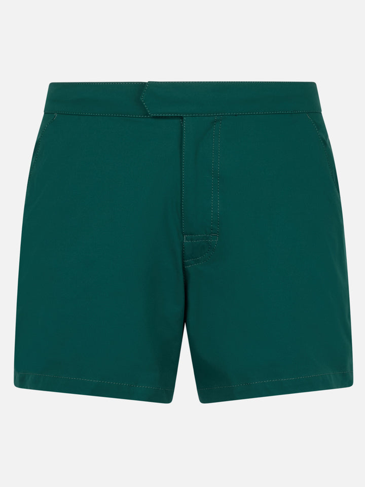 Man short-length British green swim shorts Master
