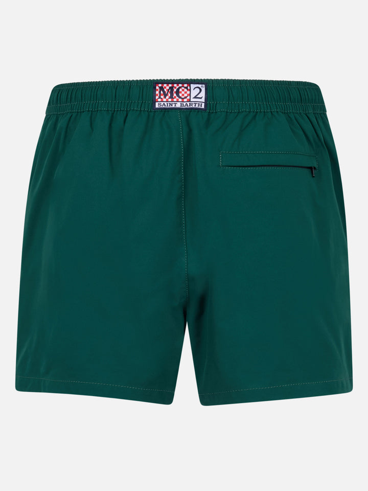 Man short-length British green swim shorts Master