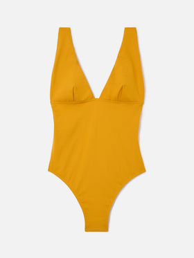 Costume intero Mavi ocra con scollatura profonda