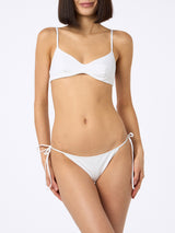 Woman white scoop bralette bikini May Lido