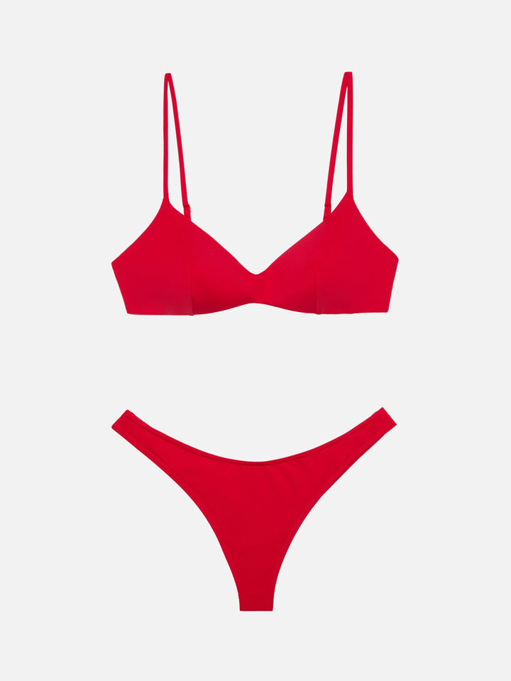 Bikini bralette scollata May Naomi color rosso