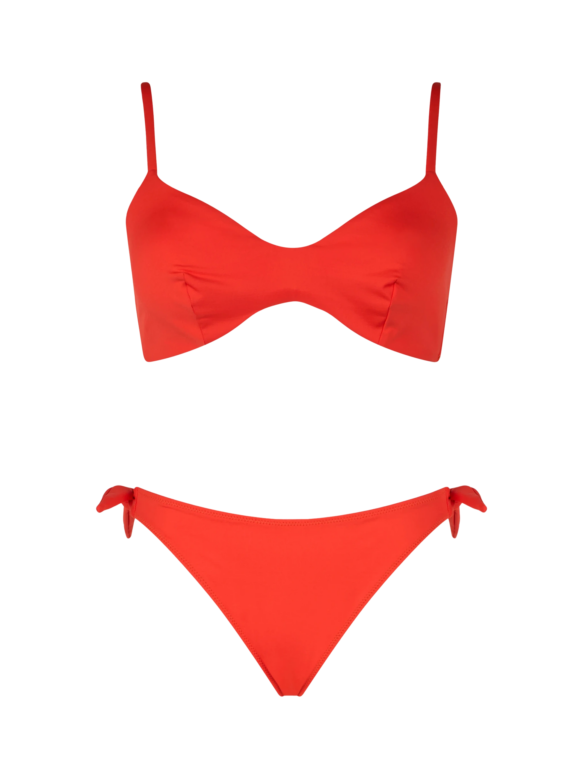 Woman orange scoop bralette bikini May Yali - MC2 Saint Barth