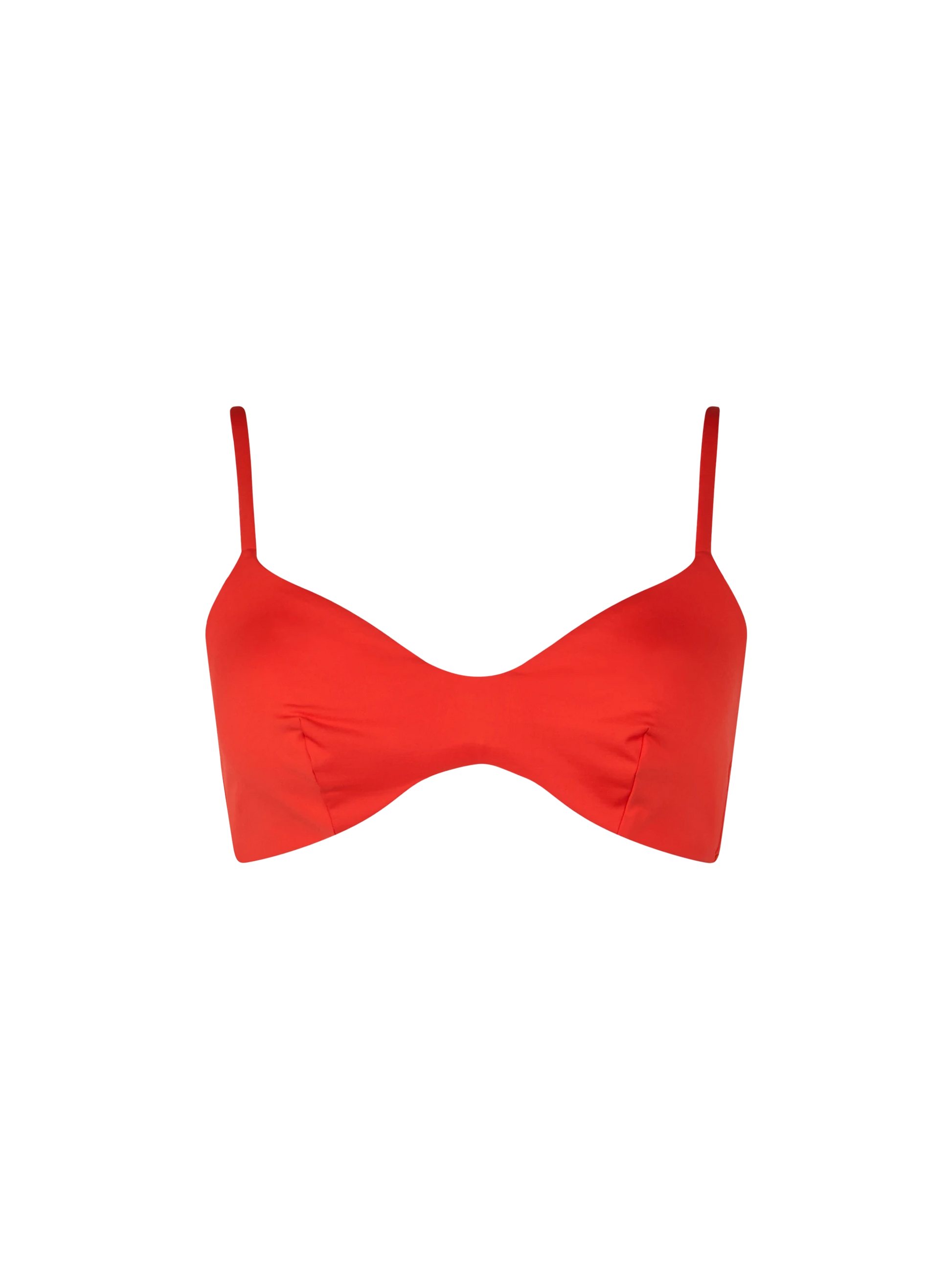 Woman orange scoop bralette beach top May - MC2 Saint Barth