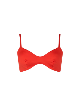 Woman orange scoop bralette beach top May - MC2 Saint Barth