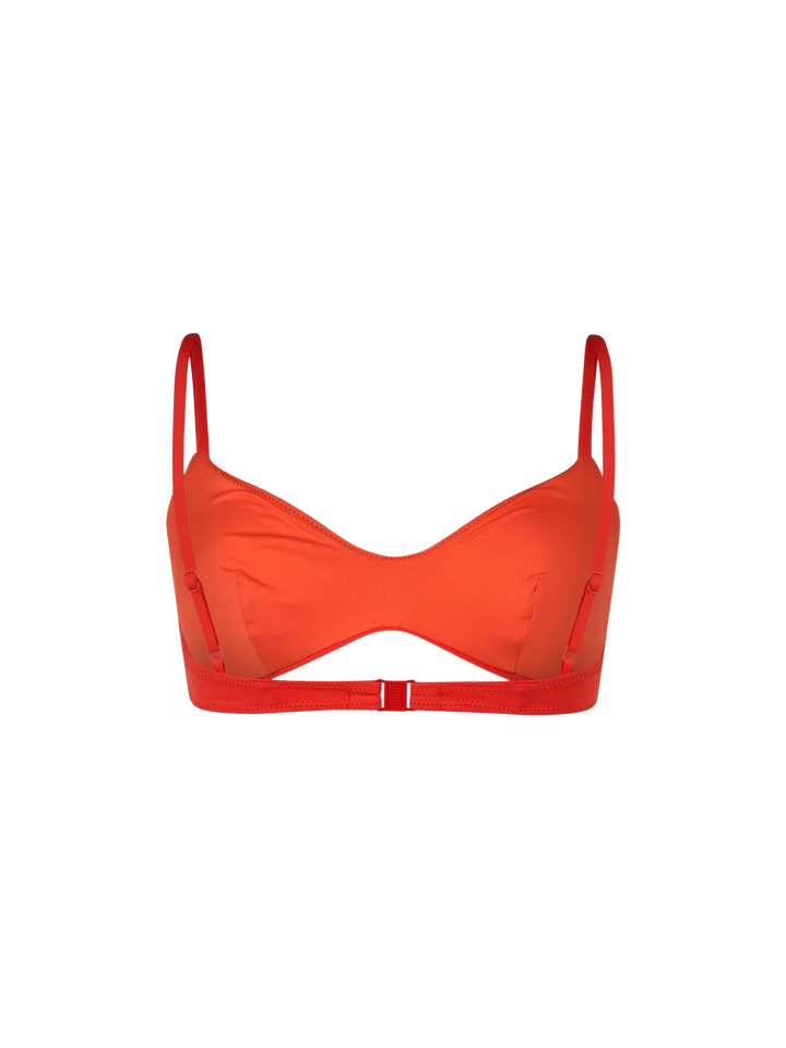 Woman orange scoop bralette beach top May - MC2 Saint Barth
